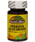 Nature's Blend Ferrous Gluconate Tablets, 100 Count