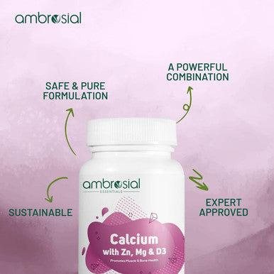 Ambrosial Ambrosial Cal with Zn Mg & D3 60 Softgels (Pack of 2-120 Softgels)