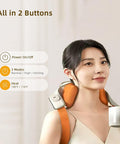Mini Shiatsu Neck Massager With Heat, Cordless Electric Neck Shoulder Back Massager Kneading Massage Pillow For Pain Relief Deep Tissue, Gifts For Men Women Mom Dad