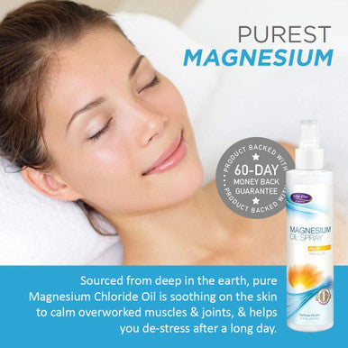 Life-Flo Magnesium Oil Spray W/Vitamin D3 | Pure Magnesium Chloride from Ancient Zechstein Seabed | Helps Soothe & Relax Muscles & Joints | 8oz