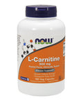 Now Foods L-Carnitine, 500 mg, 180 Veg capsules