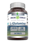Amazing Formulas L-Glutamine Supplement | 1000 Mg | 240 Tablets | Non-Gmo | Gluten Free | Made In Usa
