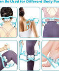 Abnaok Neck Massager, Neck Roller For Pain Relief Deep Tissue, Trigger Point Roller Massager With 6 Wheels, Handheld Shiatsu Shoulder Massage Tools, Suitable For Arm, Legs, Back, Neck Relaxer