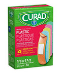 Curad Neon Plastic Adhesive Bandages Assorted Colors 3/4" x 3" (Case of 1200)
