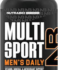 Nutrabio Multisport For Men - Mens Multivitamin - 33 Vitamins, Minerals, Micronutrients - Rich In Antioxidants - Supports Peak Athletic Performance, Energy, Metabolism (120 Vegetable Capsules)