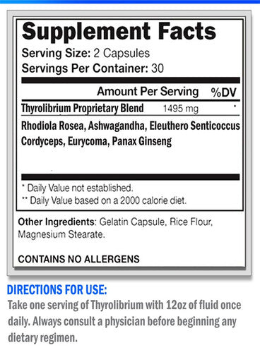 ThyroLibrium Thyroid Energy and Support Supplement for Men and Women