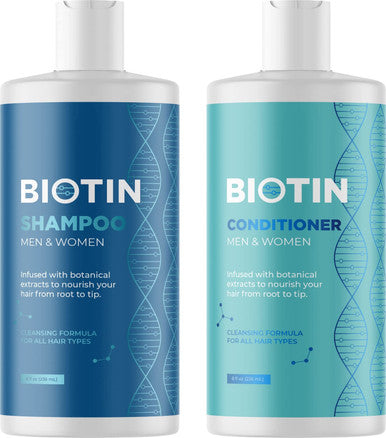 Hair Thickening Products For Women And Men - Sulfate Hair Thickening Shampoo And Biotin Hair Growth Conditioner Plus Hair Oil For Dry Damaged Hair And Growth With Rosemary Oil For Hair Growth