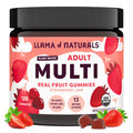 Llama Naturals Multivitamin for Women & Men Vegan Organic Gummies with Vitamin D C & K Adults Real Fruit Gummy Vitamins Chewable Multivitamin Supplement No Added Sugar Cane Strawberry 120 Ct