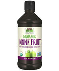 NOW Foods, Certified Organic Monk Fruit Liquid, Zero-Calorie Liquid Sweetener, Non-GMO, Low Glycemic Impact, 2-Ounce