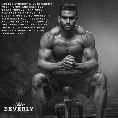 Beverly International Muscle Synergy 240 TABS (15 Servings) Clinically Dosed Ingredients HMB L-Arginine L-Citrulline Creatine Monohydrate L-Ornithine. Bigger-Stronger Lasting Pumps.