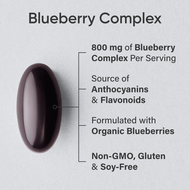Sports Research Whole Fruit Blueberry Concentrate Made From Organic Blueberries - Non-Gmo & Gluten (60 Liquid Softgels)