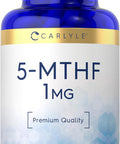 Carlyle 5-MTHF L Methylfolate 1mg | 120 Capsules | Non-GMO Gluten | Premium Quality
