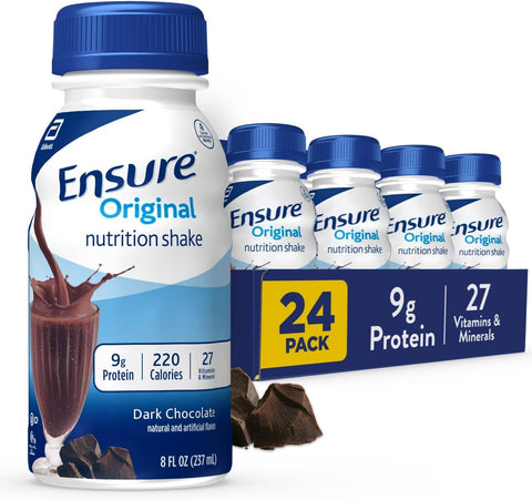 Ensure Original Butter Pecan Nutrition Shake | Small Meal Replacement Shake | Ready To Drink | 9g Protein, 27 Vitamins and Minerals | 8 fl oz - 24 Pack