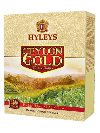 Hyleys Ceylon Gold Premium Black Tea - 100 Tea Bags (Gmo Gluten Dairy Sugar And 100% Natural)