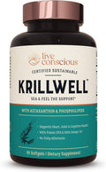 KrillWell Heart, Joint, and Cognitive Support | Certified Sustainable Krill Oil 2X More Effective Than Fish Oil - 30 Day Supply
