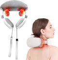 Neck Massager With Heat Cordless Neck Shoulder Massage For Pain Relief Deep Tissue Kneading Neck Massager Electric Portable Heated For Travel Home Office Parent Gift