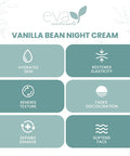 Eva Naturals Vanilla Bean Night Repair Cream Green Tea Vitamin E Face Night Cream For Smoother Softer Skin While Reducing Wrinkles and Fine lines Anti Aging Moisturizer For All Skin Types 2 Oz