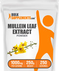 Bulksupplements.Com Mullein Leaf Extract - Verbascum Thapsus, Mullein Supplement - Herbal Supplement For Immune Support, Pack Of 1 - Gluten Free, 1000Mg Per Serving, 250G (8.8 Oz)