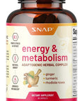 Metabolism and Natural Energy Supplements for Fatigue Stress Relief Energy Booster Better Mood Energy Pills for Women Men Ginger Turmeric Rhodiola Rosea More Herbs Vitamins 60 Capsules