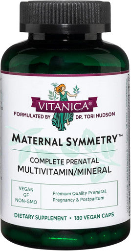 Vitanica Maternal Symmetry Prenatal and Postnatal Vitamins Vegan 180 Capsules