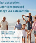 Igennus Healthcare Nutrition Pure & Essential High Absorption rTG, Wild Fish Oil 1360mg, Non-GMO, 2:1 Ratio EPA DHA 1000mg & Astapure Astaxanthin 1mg, Lemon Flavor, 180 Capsules