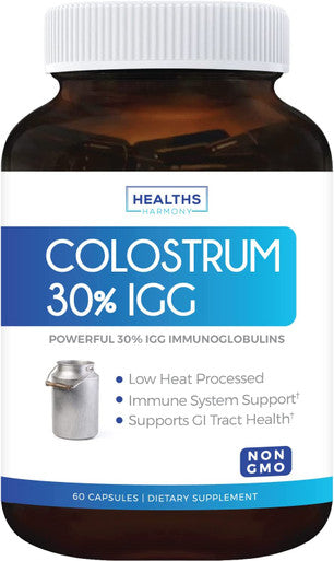 Colostrum 1000Mg Nongmo 30 Igg Immunoglobulins Immune System Support Gut Health Respiratory Health Supplement Low Heat Processed Bovine Colostrum 60 Capsules No Powder Or Pills
