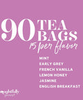 Thoughtfully Gourmet Sisters are Forever Tea Set Tea Sampler Includes 6 Flavors of Tea with Inspirational Quotes Great Sister s Set of 90