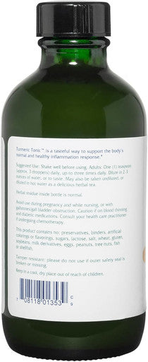 Vitanica Turmeric Tonic Non-GMO Liquid Turmeric Curcumin Supplement 1000 mg with Black Pepper and Ginger Antioxidant Vegan Gluten 4 Ounce