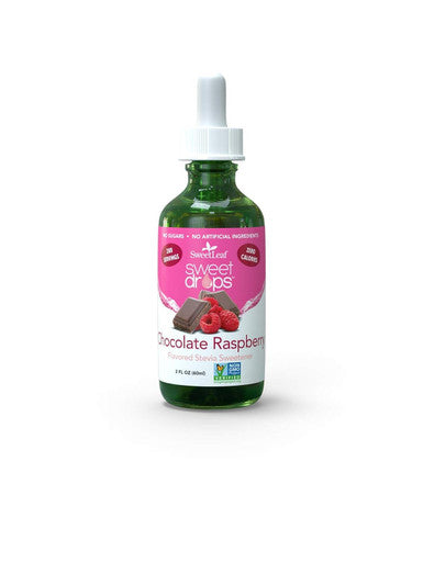 Sweetleaf Sweet Drops - Flavored Stevia Liquid Sweetener Organic Stevia Extract Zero Calories Gluten Keto Friendly Non GMO Natural Flavors Sugar Alternative - Chocolate Raspberry 2 Fl Oz