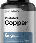 HorbAach Chelated Copper Supplement 6Mg 300 Tablets Essential Trace Mineral Vegetarian, Non-Gmo, Gluten Free