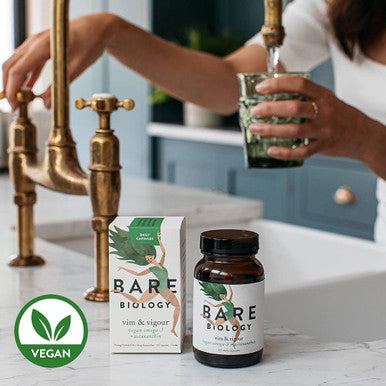 Bare Biology Vim Vigour Vegan Omega 3 Astaxanthin 60 Capsules