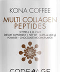 Codeage Multi Collagen Peptides Protein Powder, Chocolate Mocha Instant Coffee - Low Calories Drink & Shake - Collagen Type I, II, III, V & X - Grass-Fed, Pasture-Raised, Hydrolyzed, Non-GMO - 14.39oz