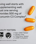 Sports Research Turmeric Curcumin C3 Complex - Softgels With Bioperine Black Pepper Extract & Organic Coconut Oil, Standardized 95% Curcuminoids - Non-Gmo Verified & Gluten - 500Mg, 120 Count