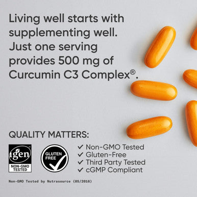 Sports Research Turmeric Curcumin C3 Complex - Softgels With Bioperine Black Pepper Extract & Organic Coconut Oil, Standardized 95% Curcuminoids - Non-Gmo Verified & Gluten - 500Mg, 120 Count