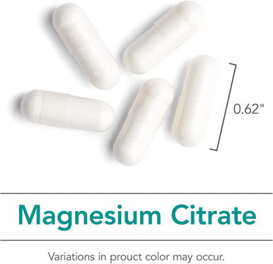 NutriCology Magnesium Citrate WellAbsorbed Bone and Stress Support 180 Vegetarian Capsules