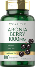 Carlyle Aronia Berry | 1000mg Capsules | 180 Count | Non-GMO Gluten