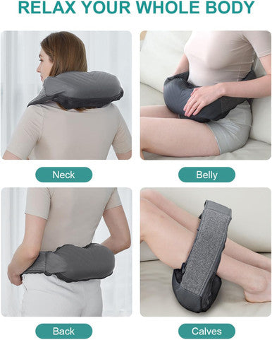 Nekteck Cordless Neck And Back Massager For Pain Relief Deep Tissue, Shiatsu Neck Massager With Heat, Portable Massage Pillow For Shoulder, Leg, Body Muscle, Home, Office, Car, For Men Women
