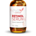 Retinol Serum by Eva Naturals 2.5 Retinol Serum for Face with Hyaluronic Acid Vitamin E Organic Aloe Retinol Face Serum that Reduce Wrinkles Fine Lines Dark Spots Anti Aging Serum 2 oz