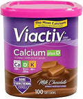 Viactiv Max Formula Calcium +Vitamin D3 Supplement for Bone Health Milk Chocolate 100 Soft Chews 6 Pack