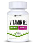 Healthfare Vitamin B1 100Mg | 60 Capsules | Thiamine Supplement | Supports Overall Health | Non-Gmo | Gluten Free (60 Capsules)