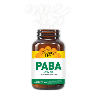 Country Life Paba 1000 Mg Tablets 60'S