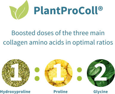 Pure & Essential Vegan Collagen Peptide Powder, Enhanced with Glycine, Proline & Hydroxyproline & Cofactor Vitamin C, Non GMO, Complete Vegetarian Plant Based Collagen Powder Booster, 35 Servings