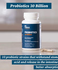 Dr. Tobias Probiotics 30 Billion Prebiotics Supporting Digestion Gut Health