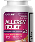 HealthA2Z Fexofenadine HCl 180mg 24-Hour Allergy Relief