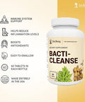 Dr. Berg's Bacti-Cleanse - 8in1 Immune Booster Supplements with Digestive and Inflammation Support Formula - Natural Phytonutrients Minerals and Rich in Antioxidants w/ Vitamin D3 & Zinc - 60 Capsules