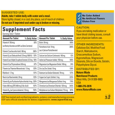 Nature Made Multivitamin For Him With No Iron Mens Multivitamins For Daily Nutritional Support Multivitamin For Men 300 Tablets 300 Day Supply