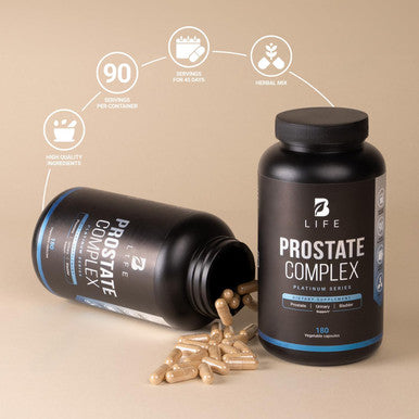 Prostate Supplement For Men 180 Caps With Saw Palmetto, Pumpkin Seeds Extract, Stinging Nettle. B Life Prostate Complex (Prostate Platinum)
