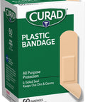 Curad Plastic Adhesive Bandages 3/4 X 3 Inch 60/Box Pack of 6