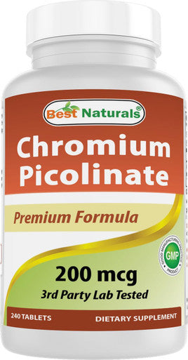 Best Naturals Chromium Picolinate Tablet 200 Mcg 240 Count