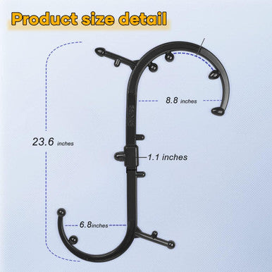Trigger Point S Shaped Massager Tool Massage Hook Self Massage Cane For Back Neck and Shoulder Therapy Pain Relief For The Whole Body Detachable Design